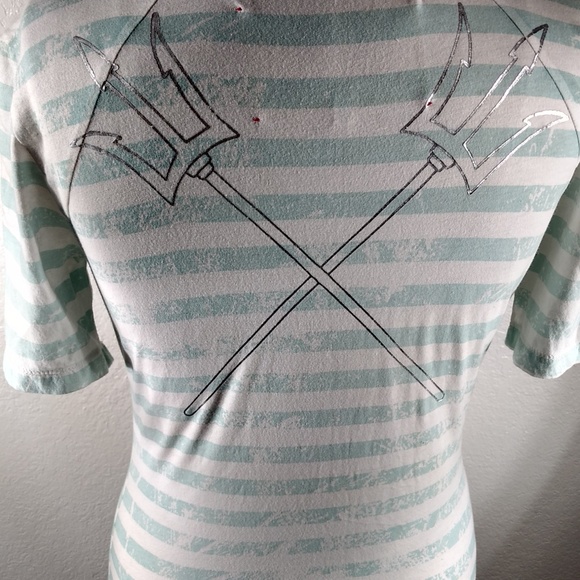 Johnny Was 4 Love & Liberty Mermaid Swarovski Crystals Tee Sz S NWT - Picture 6 of 8